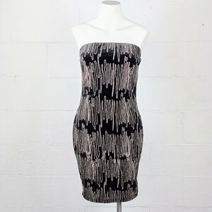 Charlotte Russe Y2K Strapless Glitter Dress